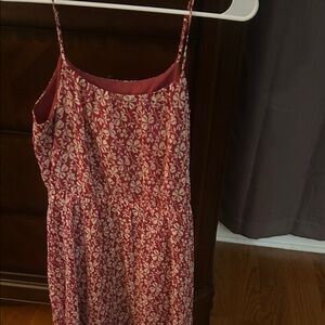 LOFT Burgundy Floral Dress